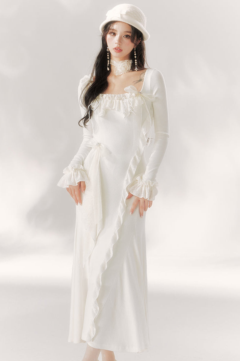 Open-neck Fishtail Dress