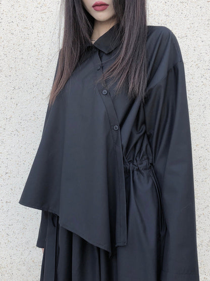 Mode Asymmetric Fake Two Piece Dress