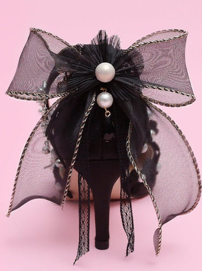 Heels With Pearl Rhinestones