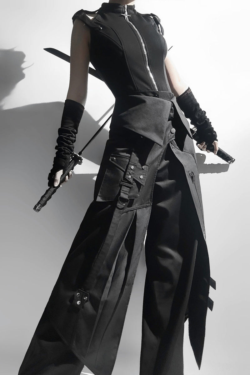 Dark Mode Sleeveless Top + Long Pants + Mode Pants