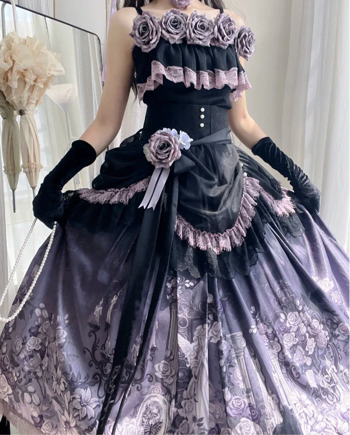 [pre-order] Romantic Rose Lolita Summer Dress Set