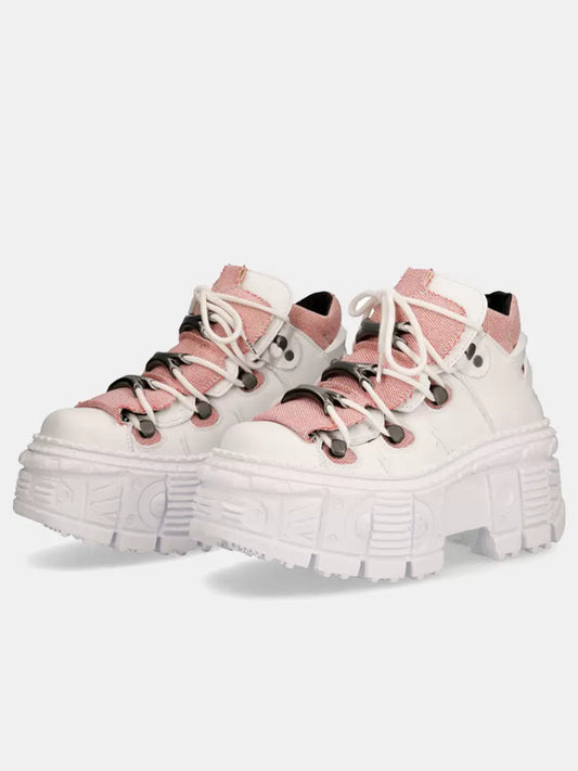 Retro Dark Punk Power Sole Leather Sneakers [pre-order]