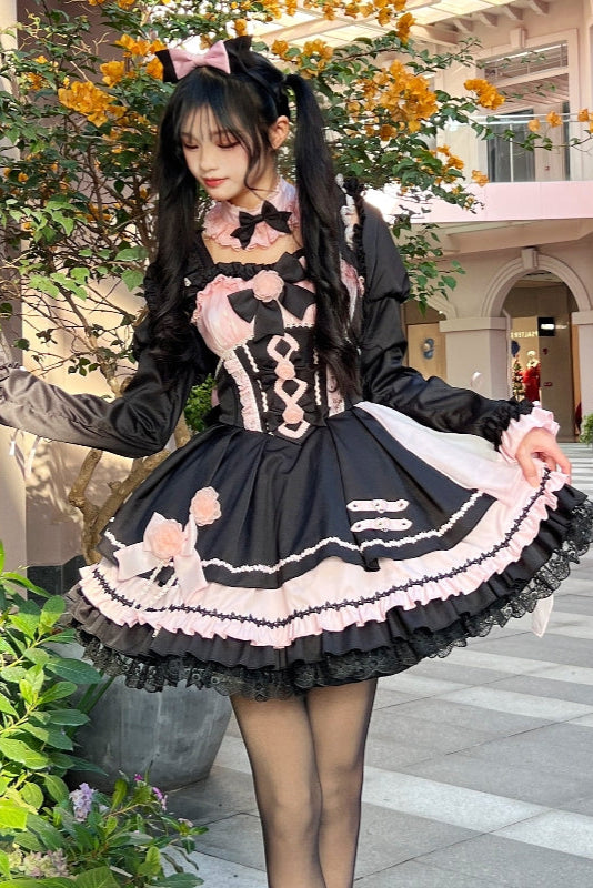 Dark Rose Ribbon Lolita Dress