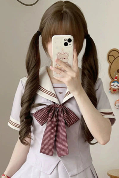 Retro Color Sweet Sailor Dress