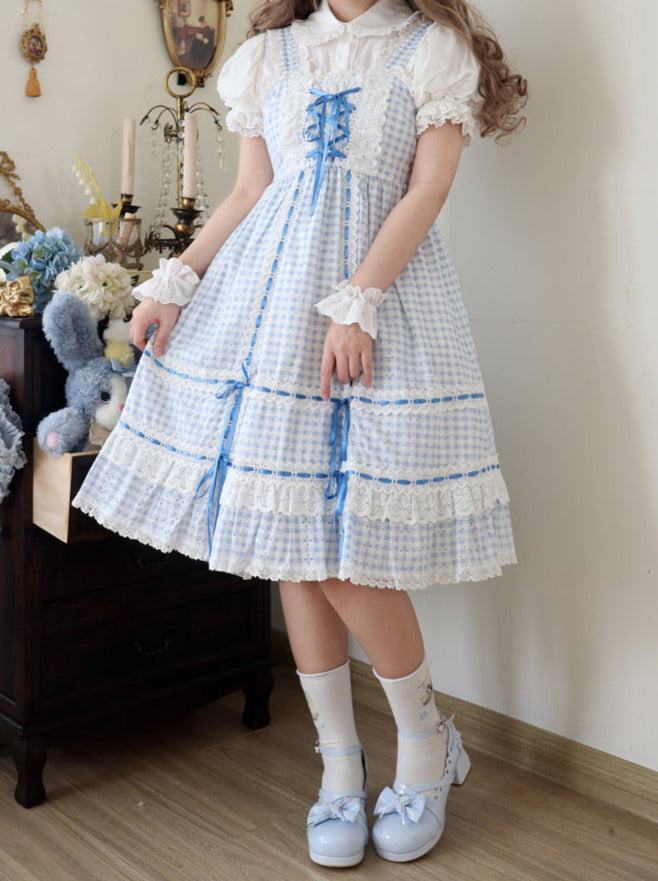 Lolita Sweet Mid-heel Round Toe Ribbon Shoes
