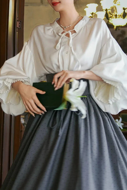 Retro Dream Satin Blouse