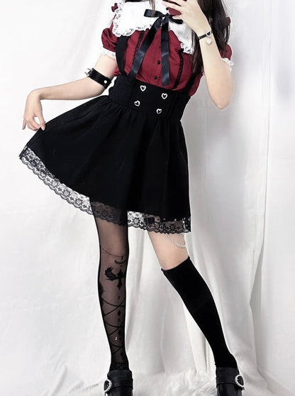 Jirai Heart Buckle Strap Top