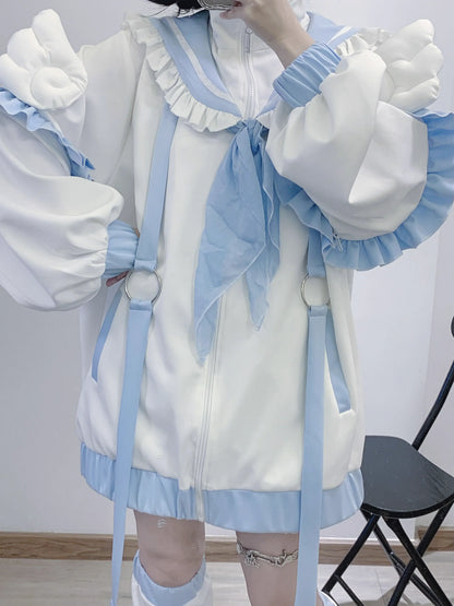 [angel Neighborhood👼] Aqua Sailor Sportswear Jacket
