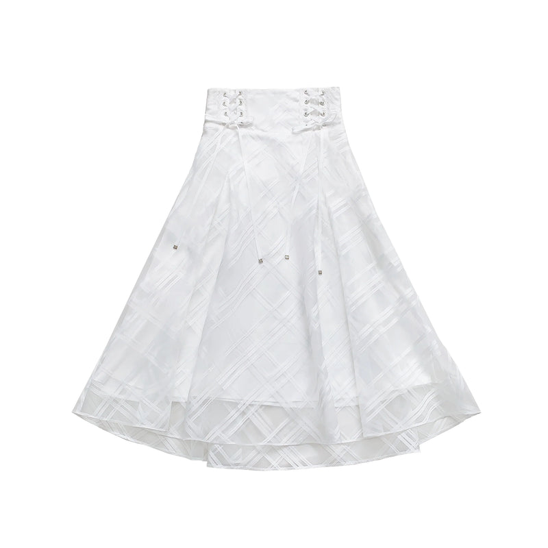 [pre-order] White Clear Top + Long Skirt + Ribbon