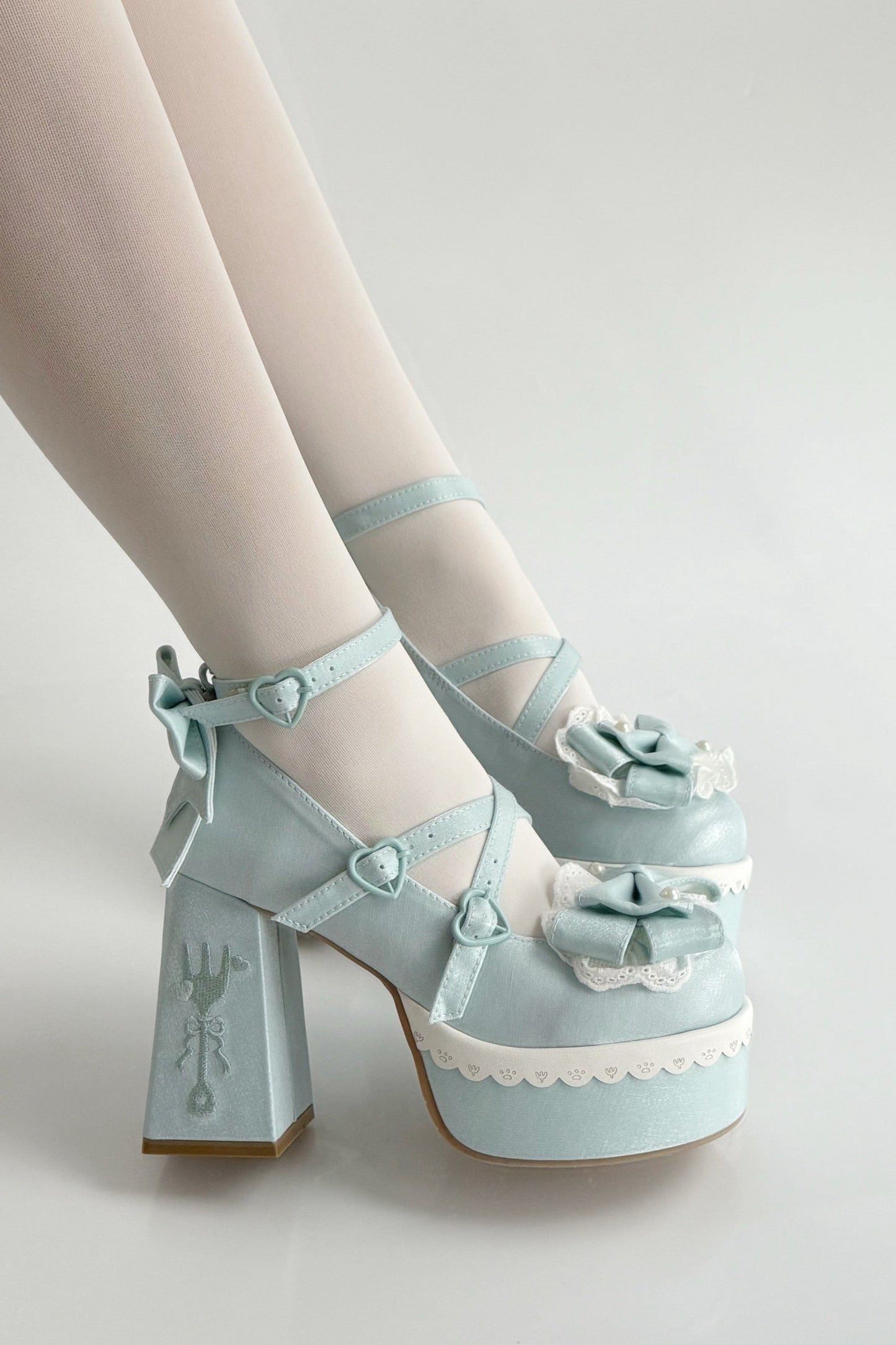 Sweet Ruffle Ribbon Lolita Shoes