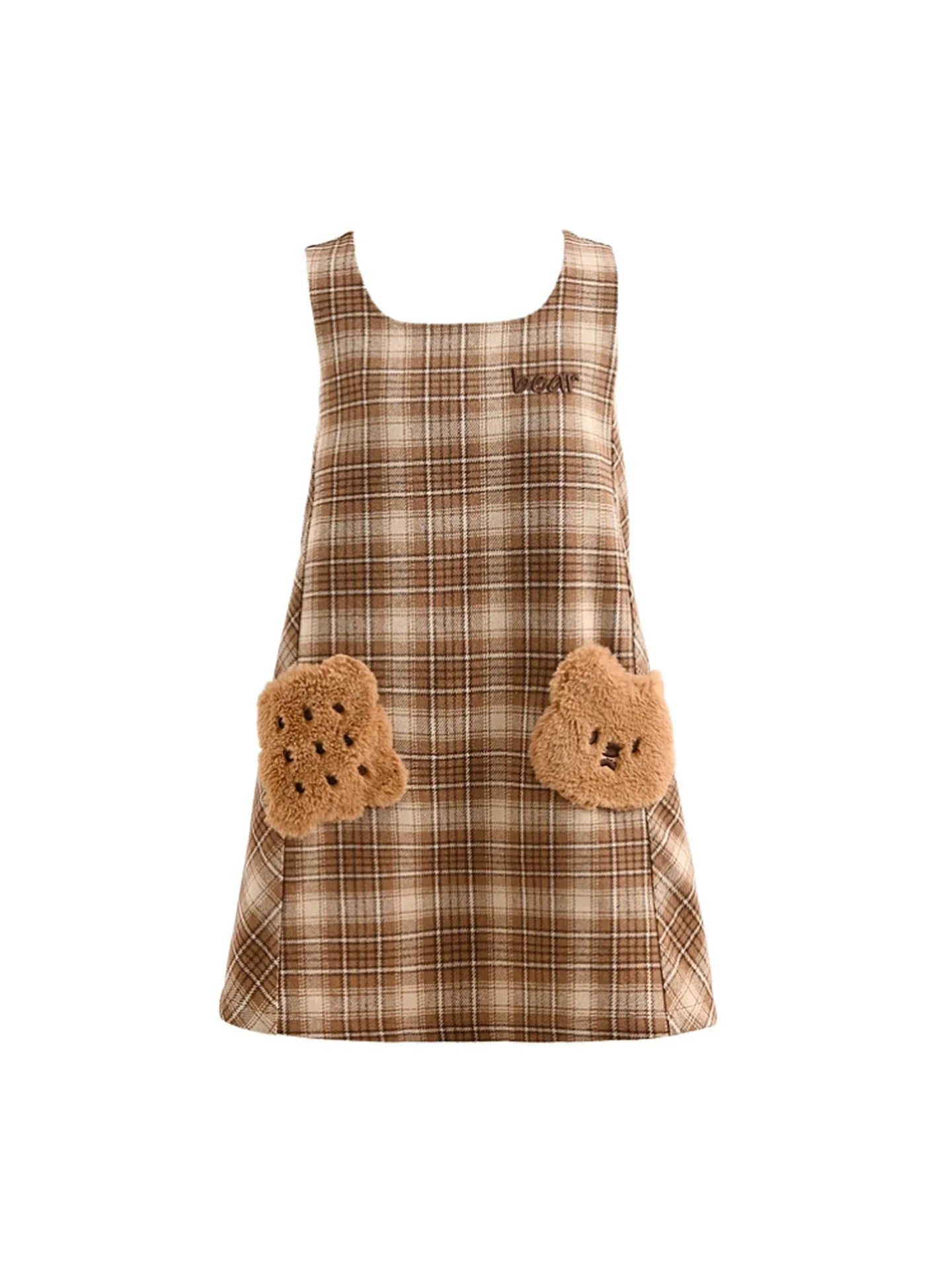 Sweet Caramel Plaid Dress