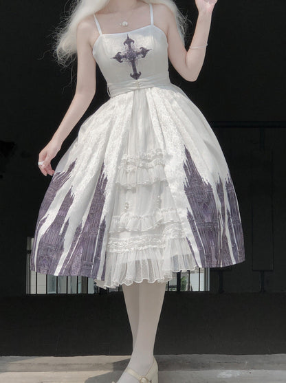 Gothic Suspender Skirt + Shawl