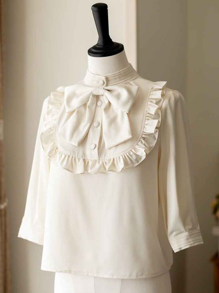 Eternal Echo Retro Classical Daily Lolita Print Shirt Skirt Set