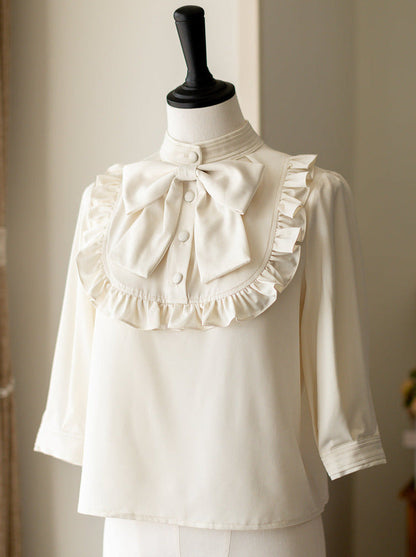 Eternal Echo Retro Classical Daily Lolita Print Shirt Skirt Set