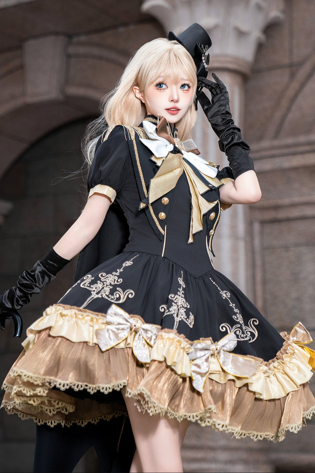 Dark Lolita Dress + Shawl