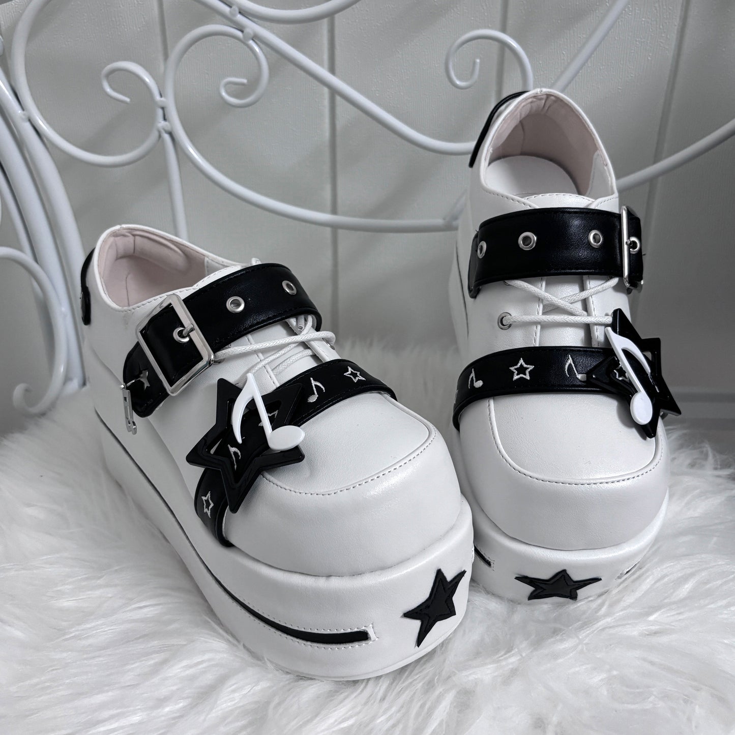 [pre-order] Star Melody Punk Strap Platform Shoes