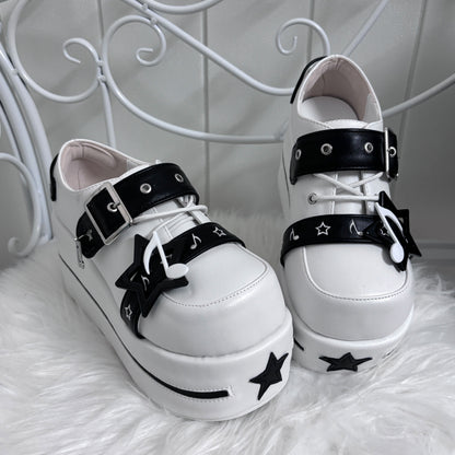 [pre-order] Star Melody Punk Strap Platform Shoes