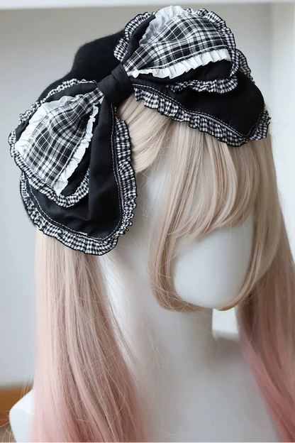 Dark Beret + Ribbon
