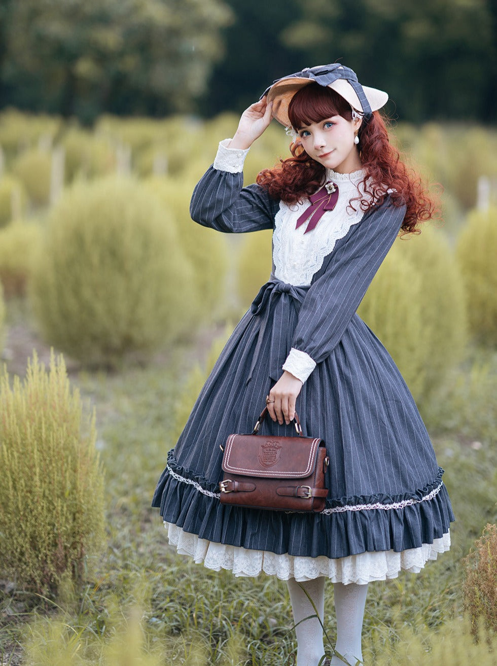 Classical Striped Volume Lolita Dress [pre-order]