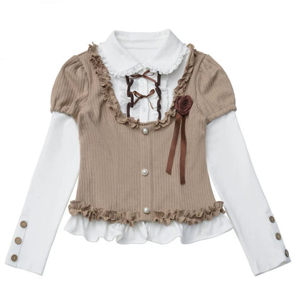 College Lace Top + Tiered Skirt