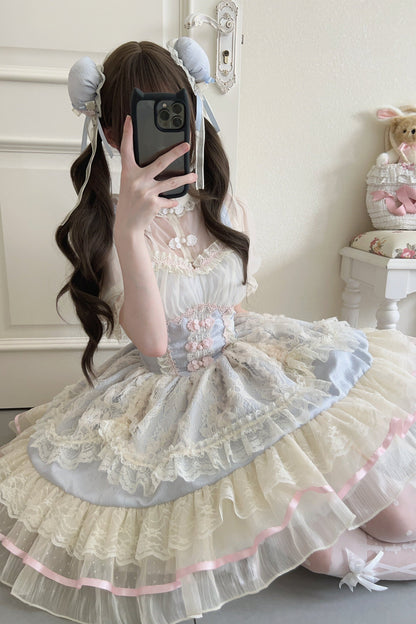 Sweet Girly Ballet Style Lolita Suspender Jsk Dress