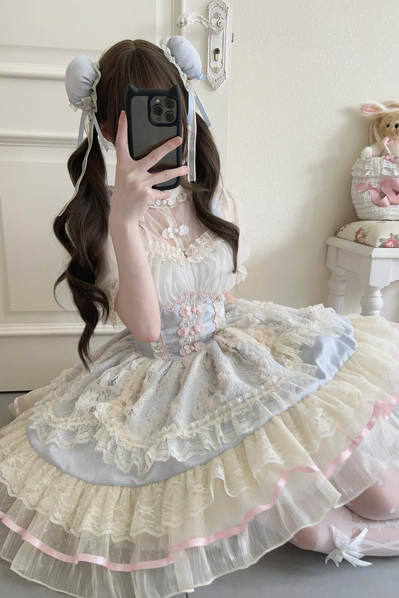 Sweet Girly Ballet Style Lolita Suspender Jsk Dress