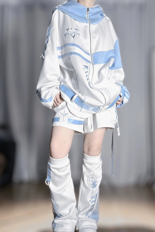 Aqua Subculture Jacket + Pants + Leg Warmers