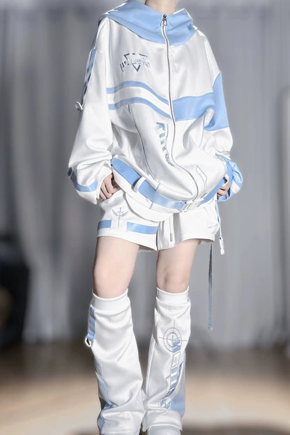Aqua Subculture Jacket + Pants + Leg Warmers