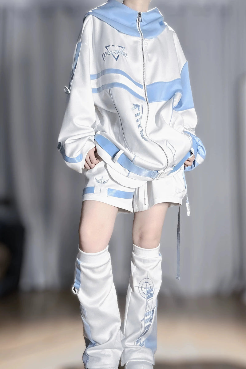 Aqua Subculture Jacket + Pants + Leg Warmers