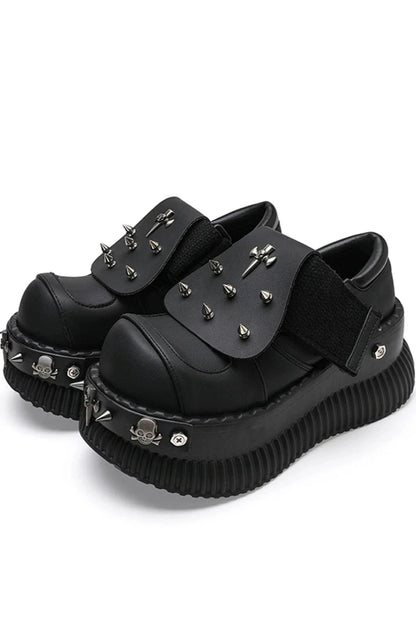 Cross Design Platform Shoes