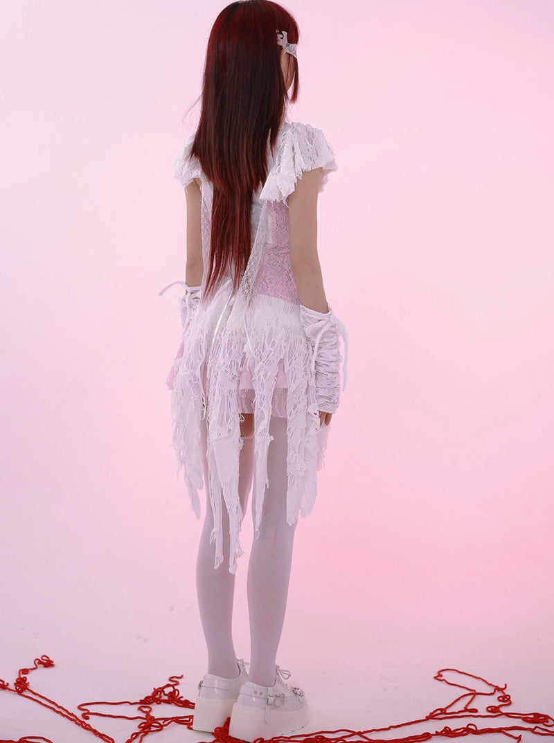 Subculture Angel Lace Short Skirt Dress