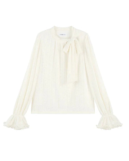 French Sweet Käbel Velvet Dress + Ribbon Neck Blouse