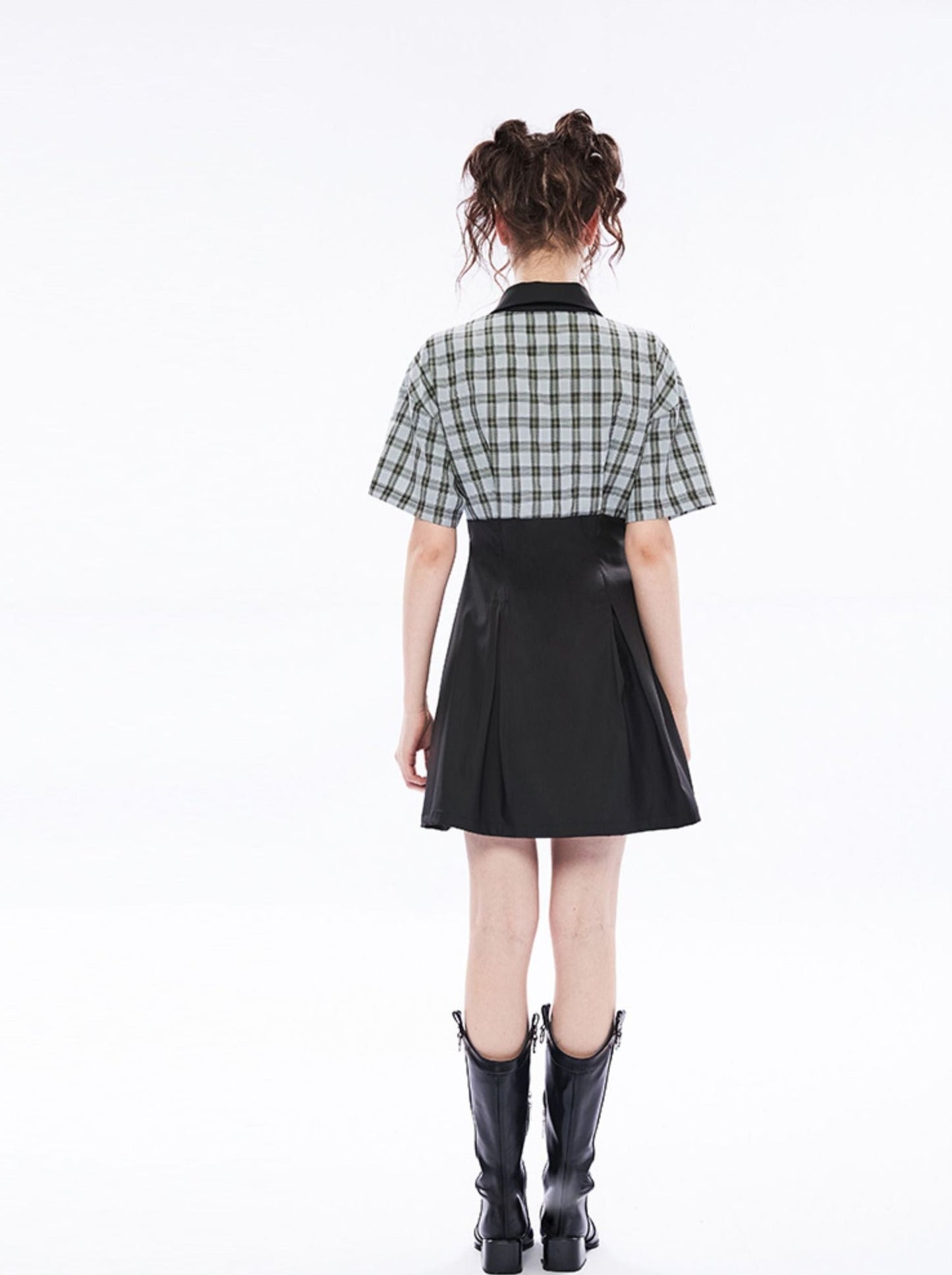Plaid Skipper Collar Dress