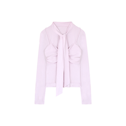 Cloud-like Twist Collar Top