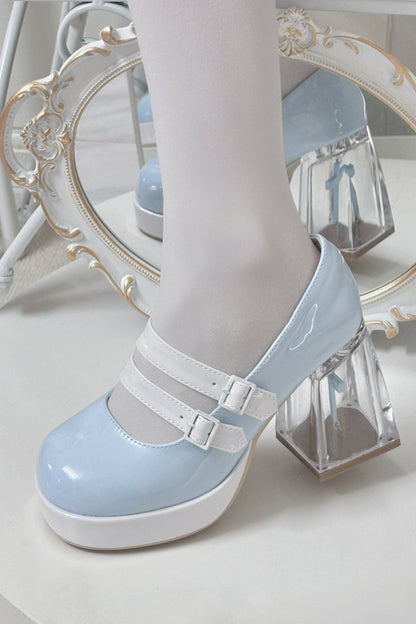 [pre-order] Cross Aria Gothic Lolita Clear Shoes