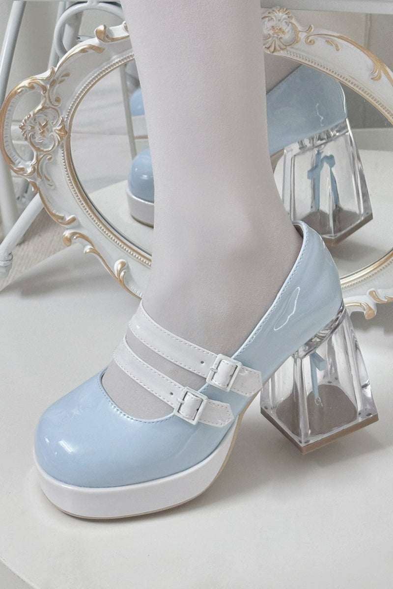 [pre-order] Cross Aria Gothic Lolita Clear Shoes