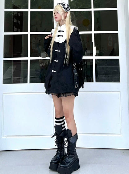 Dark Pattern Chinese-style Dress