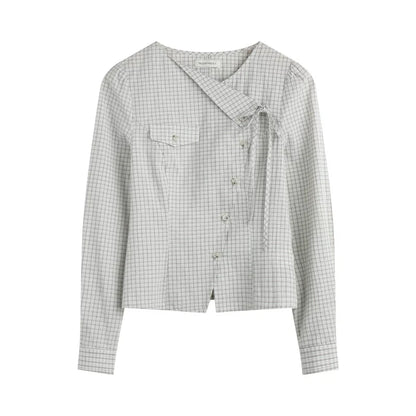 Y2k Small Checkered Shirt + Skirt