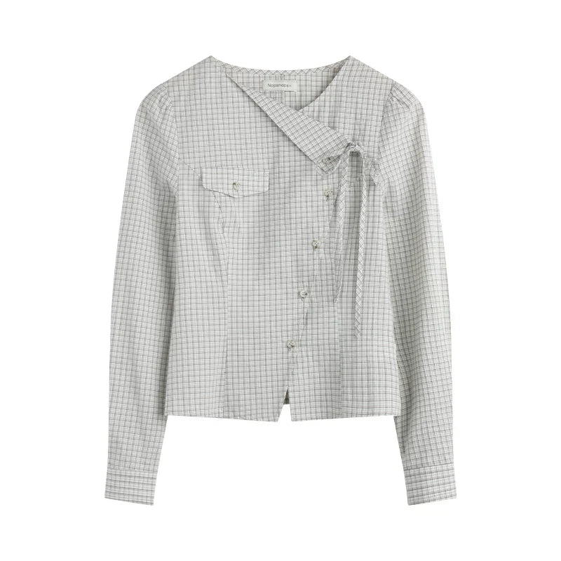 Y2k Small Checkered Shirt + Skirt