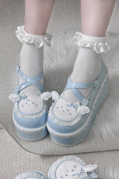 Meow Fray Animal Platform Shoes