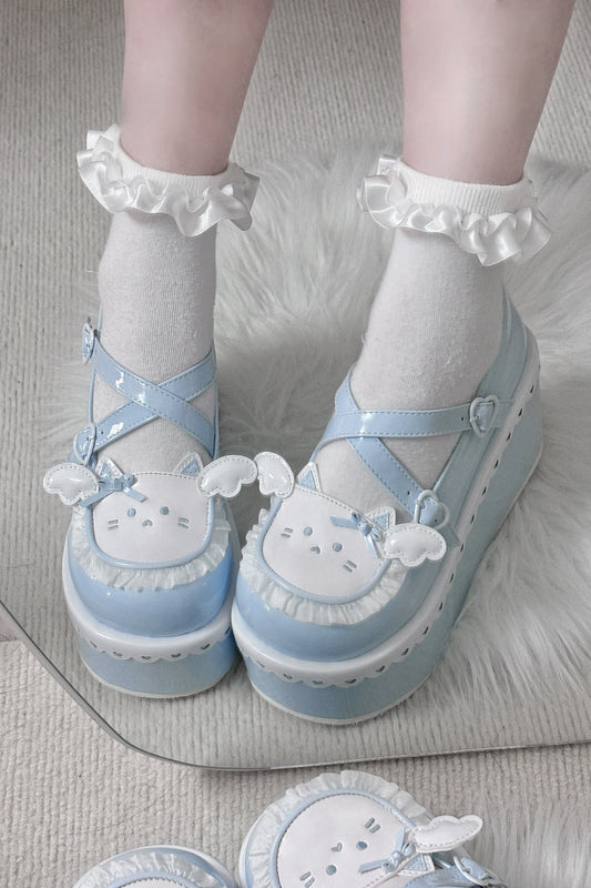 Meow Fray Animal Platform Shoes
