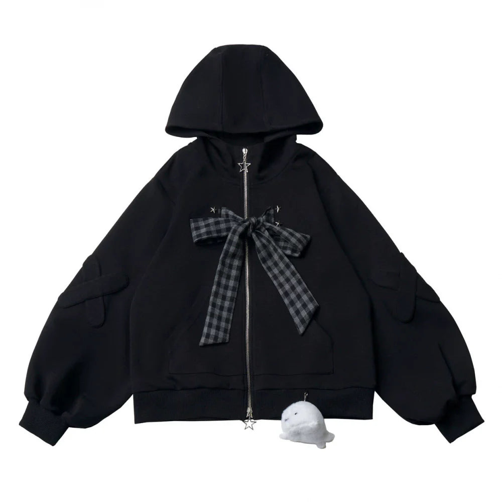 Nautical Log Hooded Jacket + Loose Shirt + Pants + Culottes + Tie + Leg Warmers