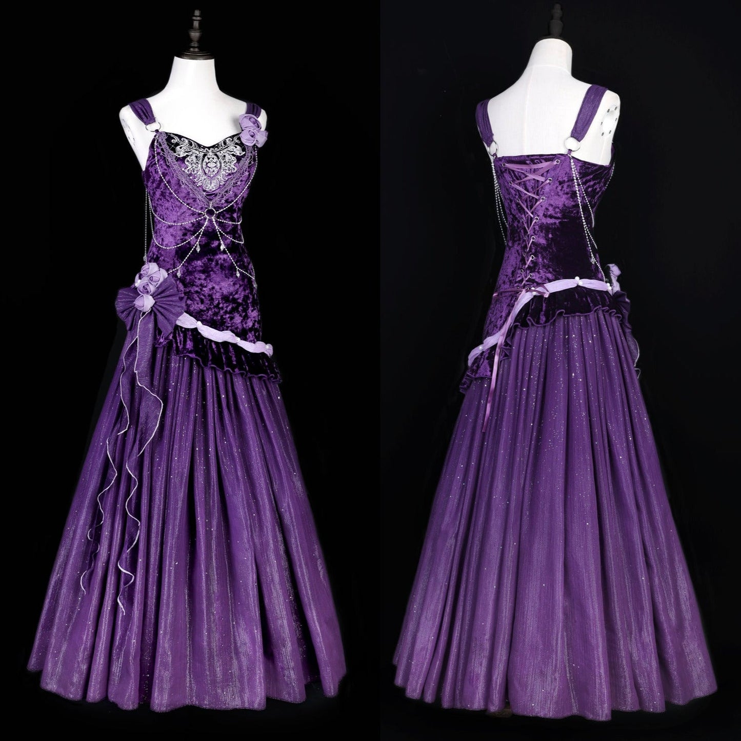 [pre-order] Mysterious Nocturne Lolita Suspender Mermaid Dress