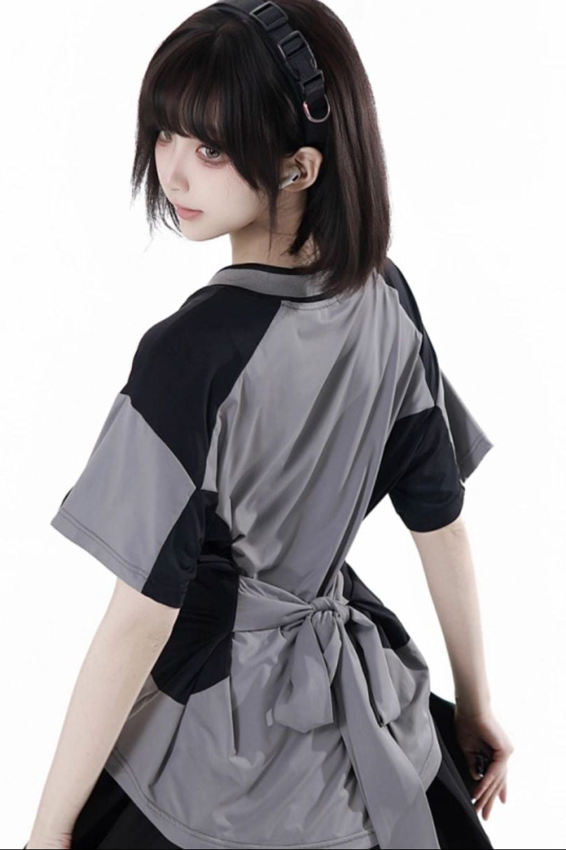 Mode Star Jersey Crew Neck Top + V Neck Top + Short Skirt + Long Skirt