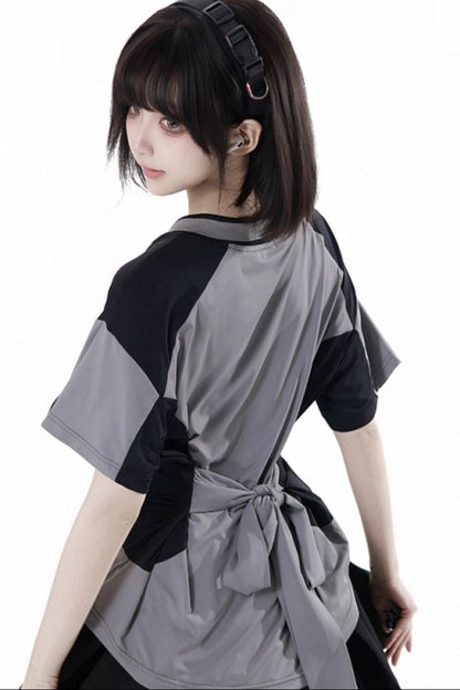 Mode Star Jersey Crew Neck Top + V Neck Top + Short Skirt + Long Skirt