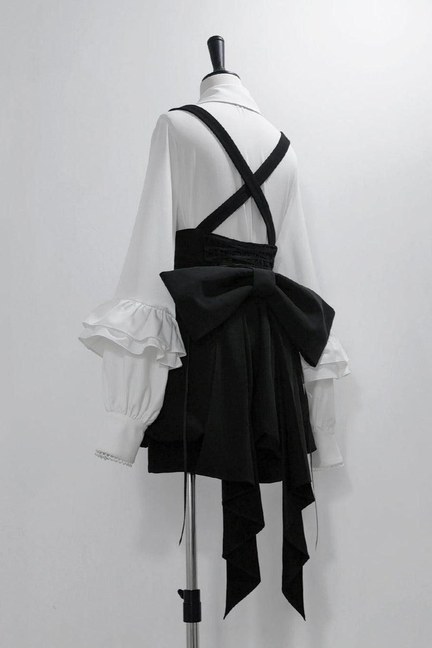 [pre-order] Retro Dark Prince Ribbon Shirt + Tail Shorts