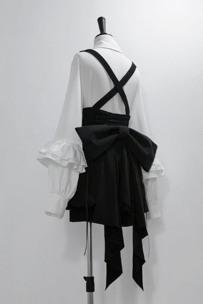 [pre-order] Retro Dark Prince Ribbon Shirt + Tail Shorts