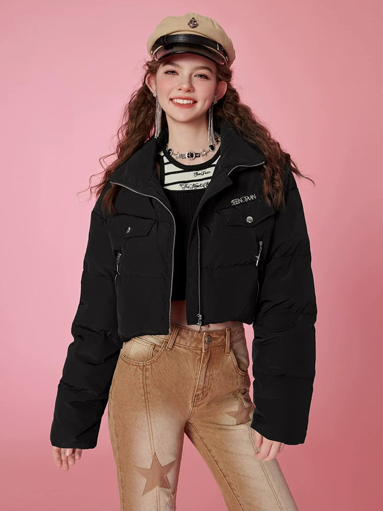 Duck Down Short Jacket + Skirt Set
