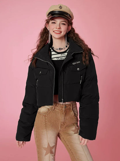 Duck Down Short Jacket + Skirt Set