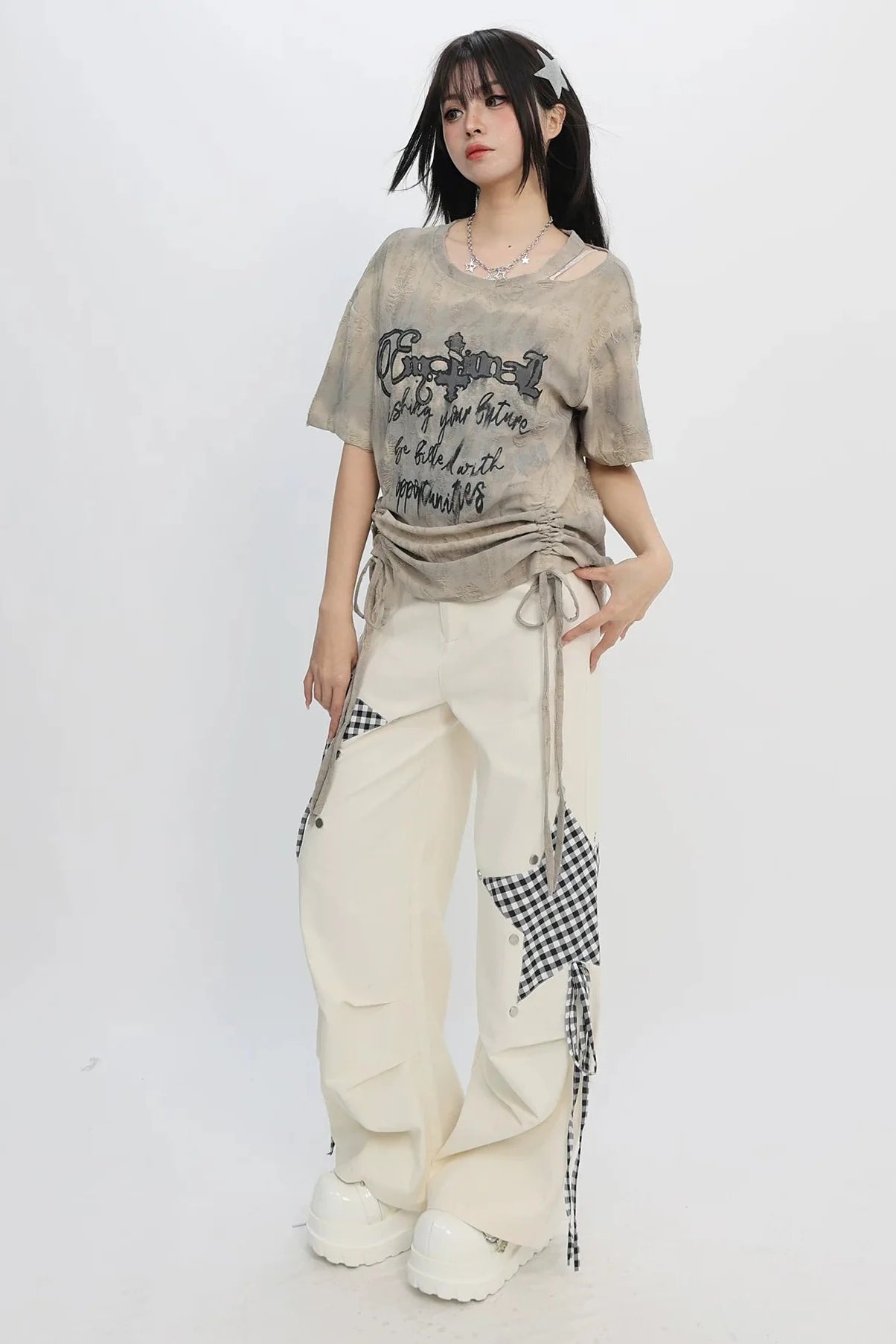 Y2k Tie-dye Off-shoulder Top
